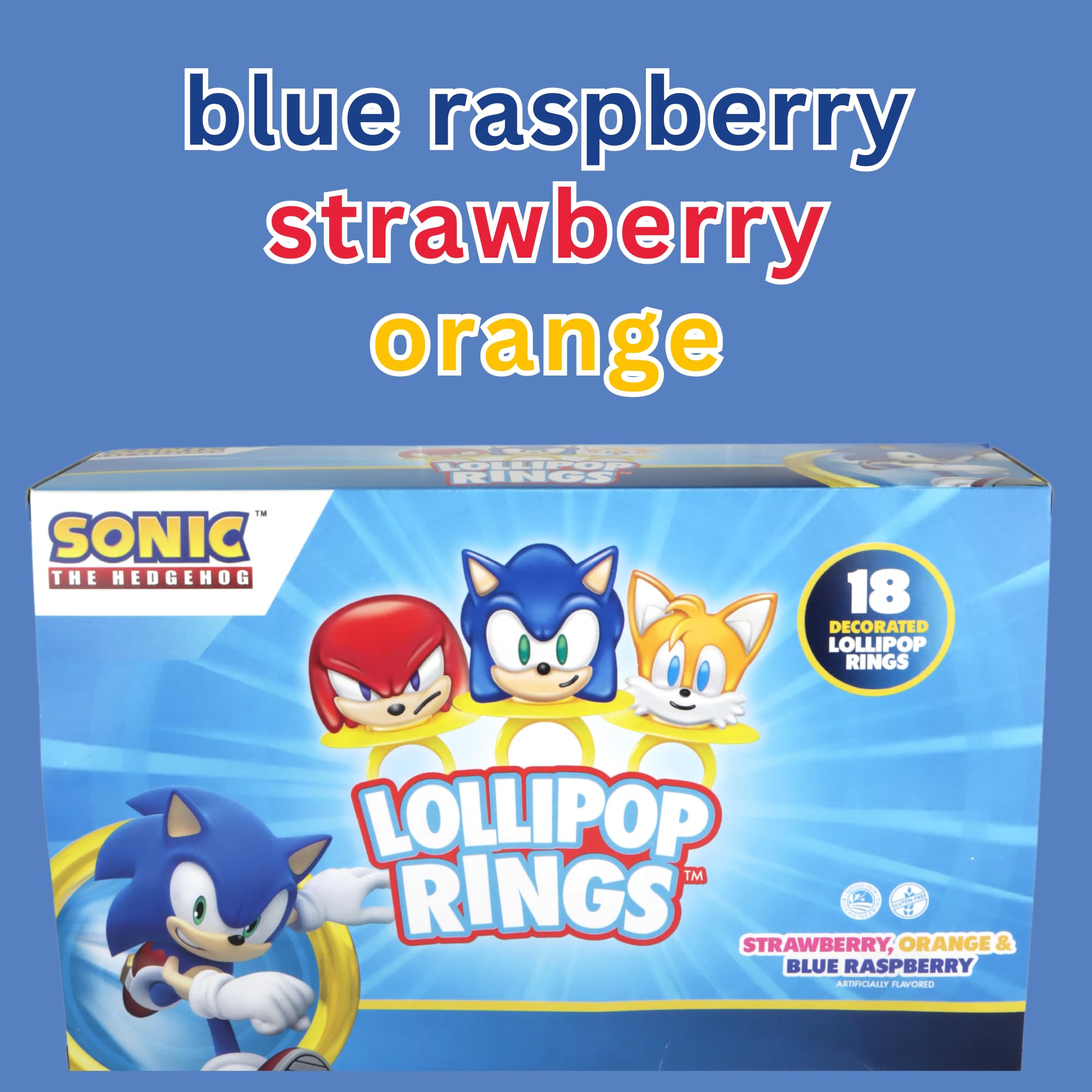 Imaginings 3 assorted flavors include strawberry, orange, blue raspberry.