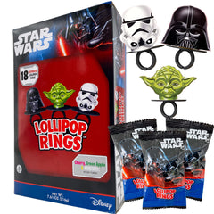 Imaginings 3 Star Wars candy lollipop ring pack with wearable toppers for party favors