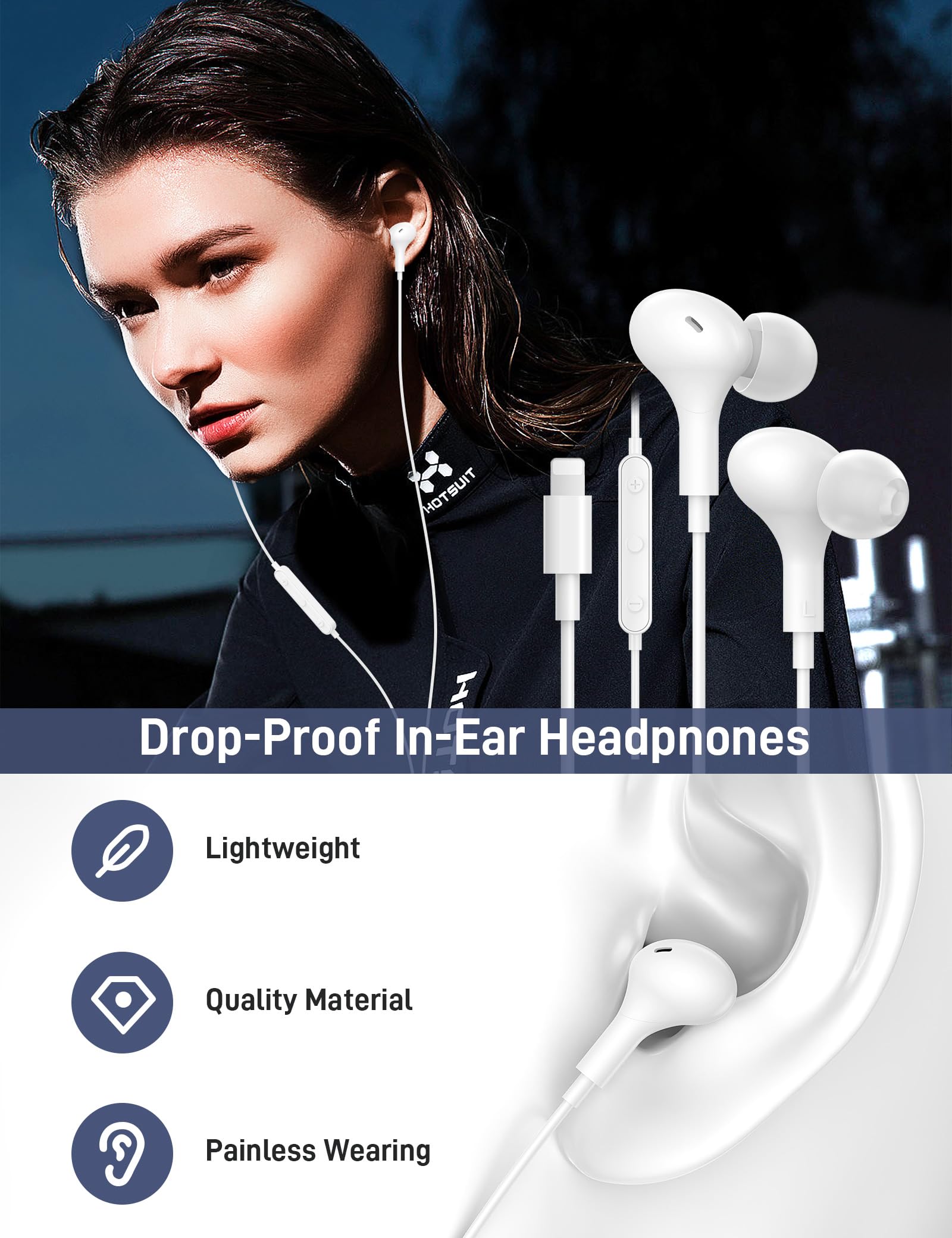 iMangoo hi-fi bass wired earbuds ideal for workouts and outdoor listening