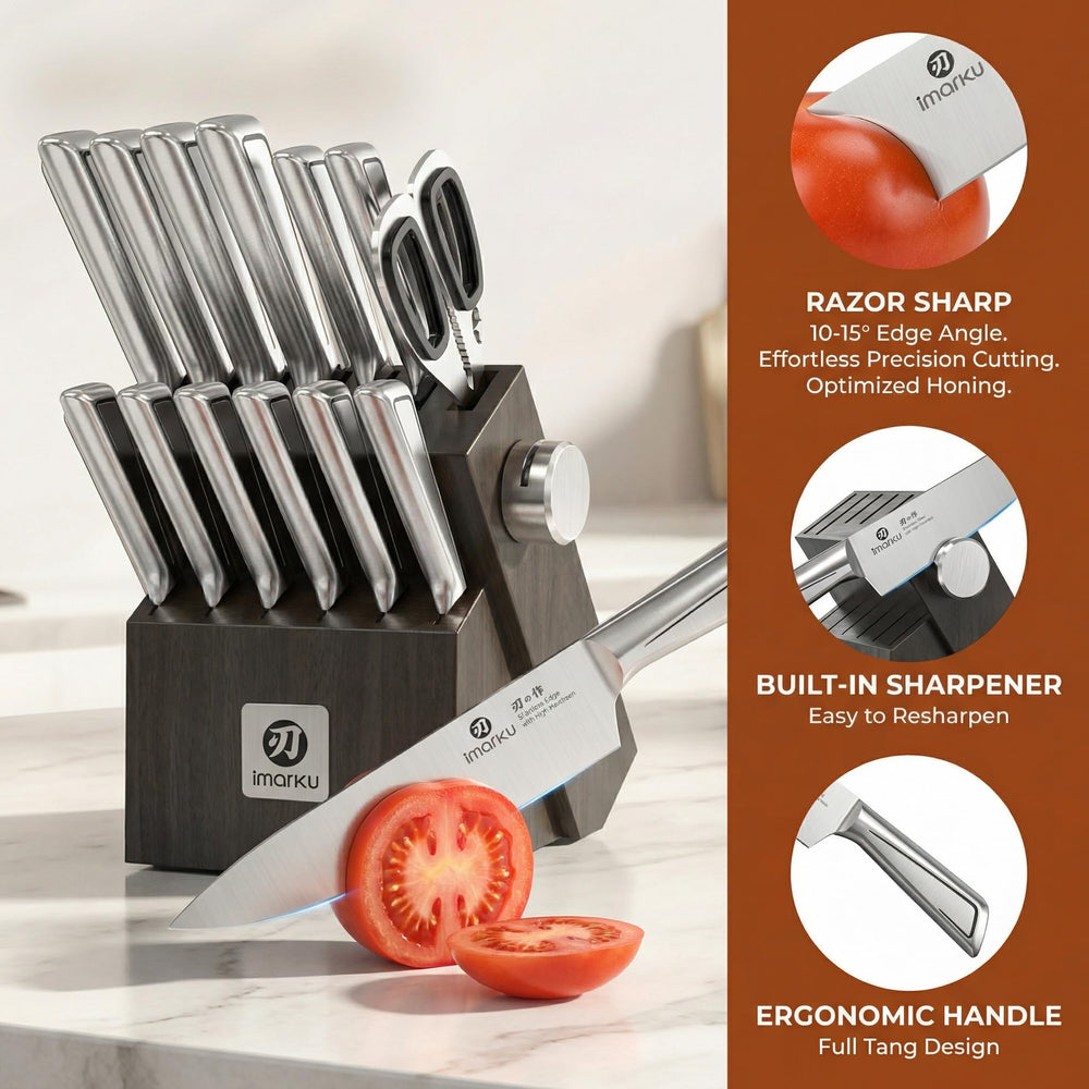 imarku bread knife 8-inch delivers clean, even crust cuts