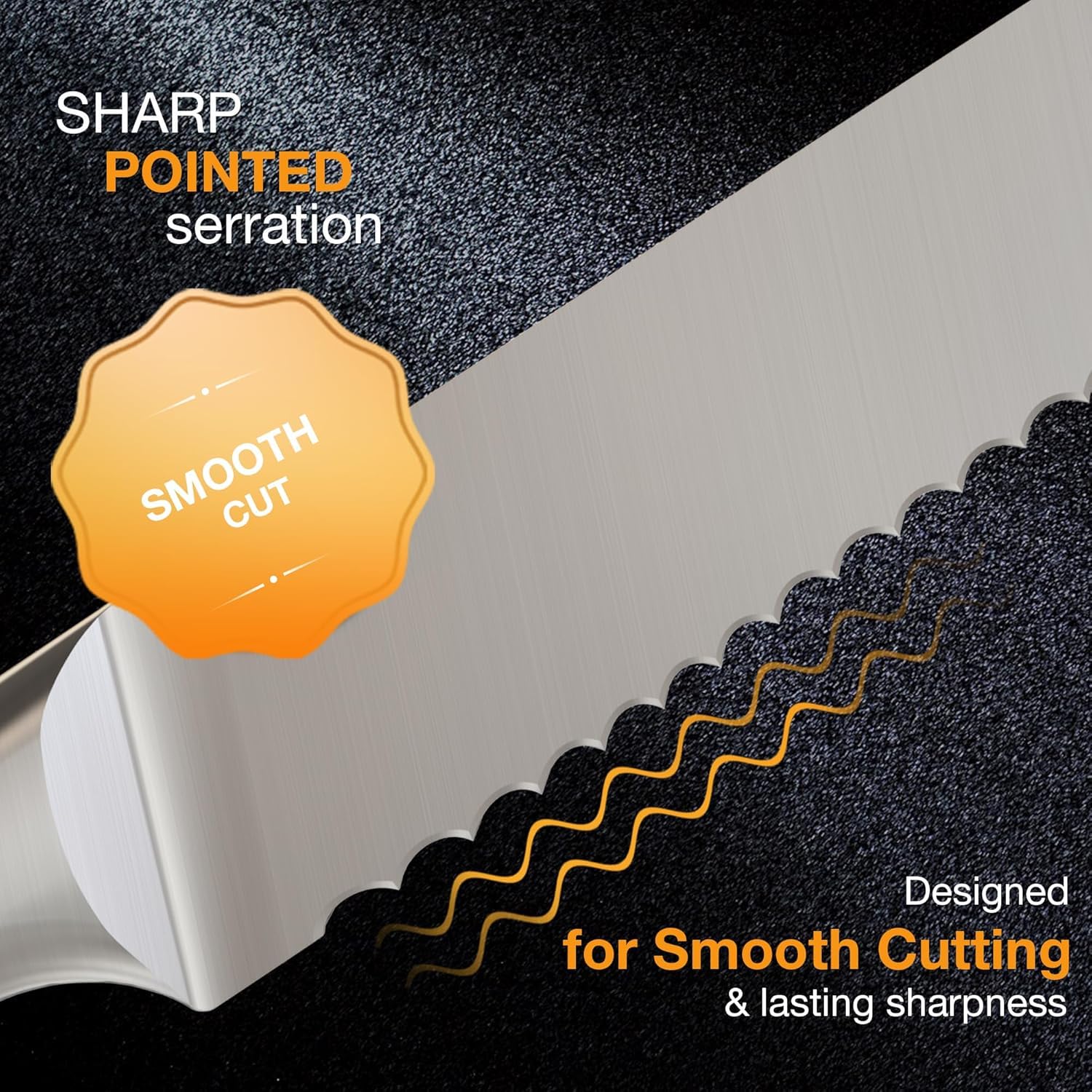 Imarku bread knife versatile for home baking, professional kitchens, and outdoor use.
