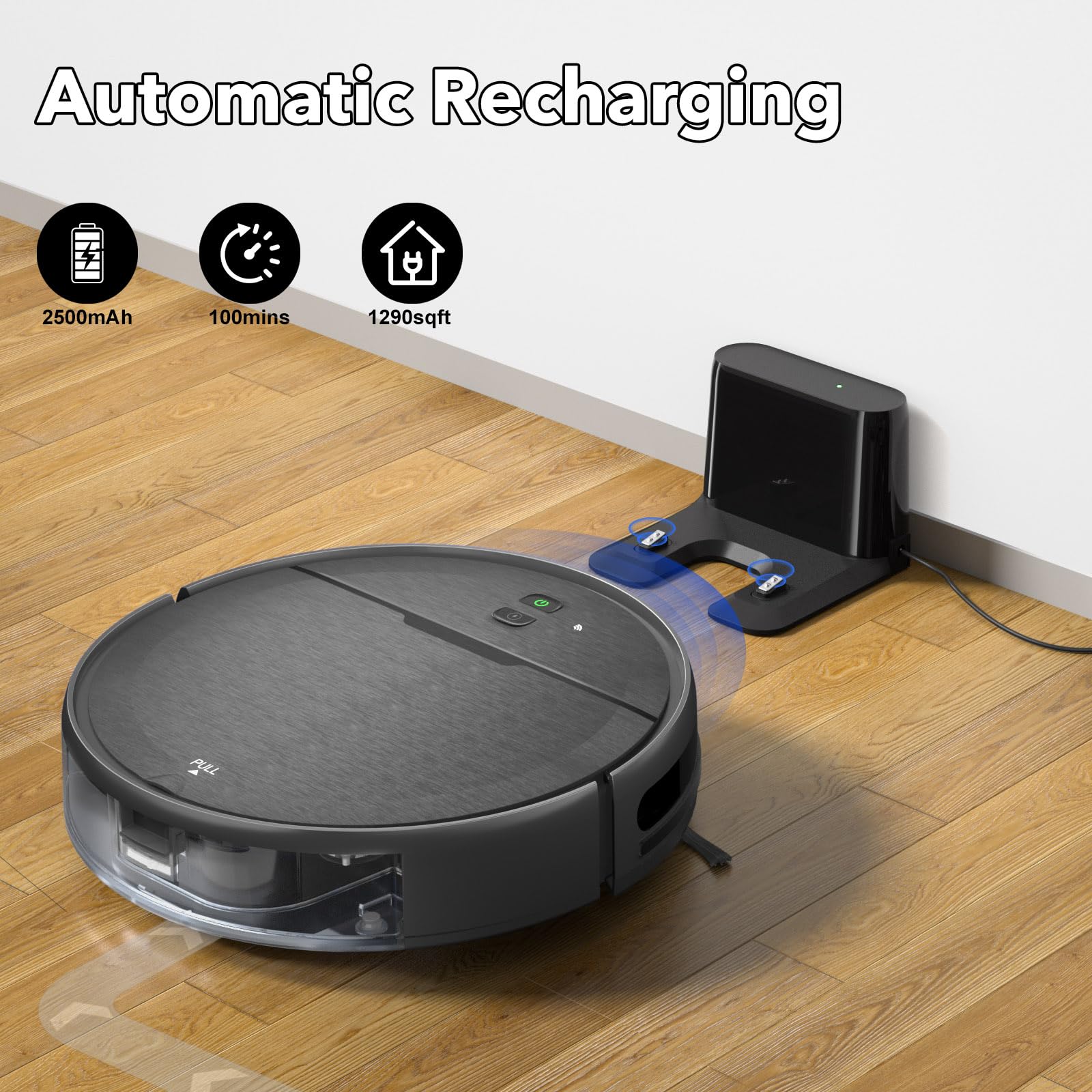 iMartine robot vacuum cleaning on a low-pile carpet using multiple modes