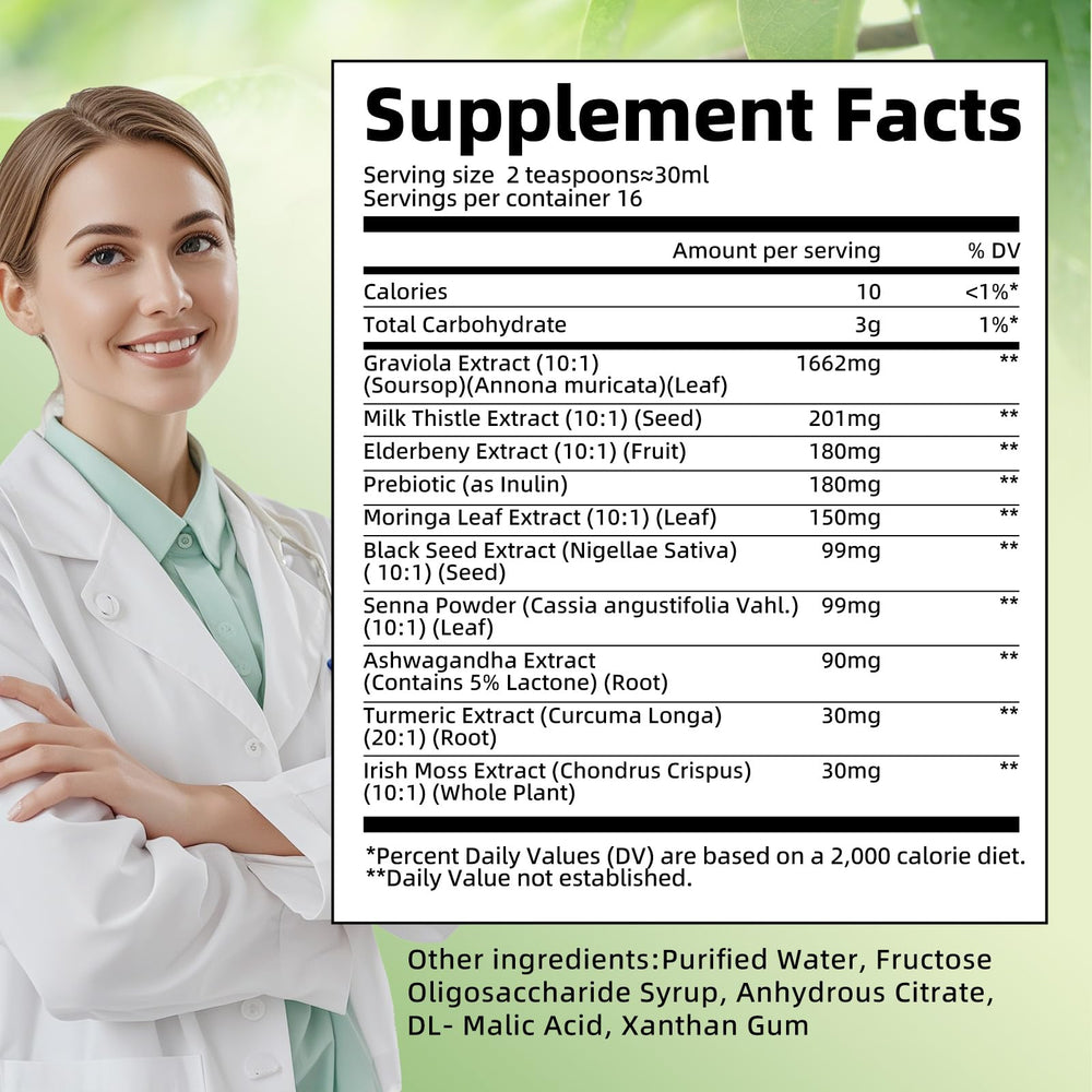 iMATCHME Soursop Bitters Liquid non-GMO seal and clean label.