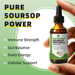 iMATCHME Soursop Graviola drops dropper with 2 ml marking for precise daily intake.