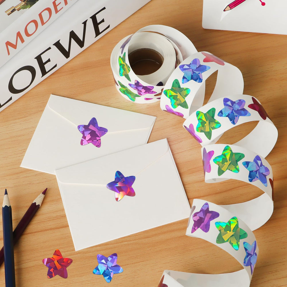 Imeepa star stickers for DIY crafts and decorative projects.