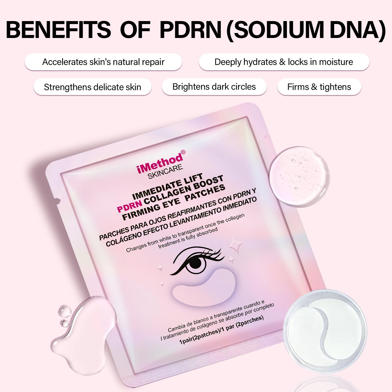 iMethod PDRN eye patch reducing under-eye puffiness for brighter eyes