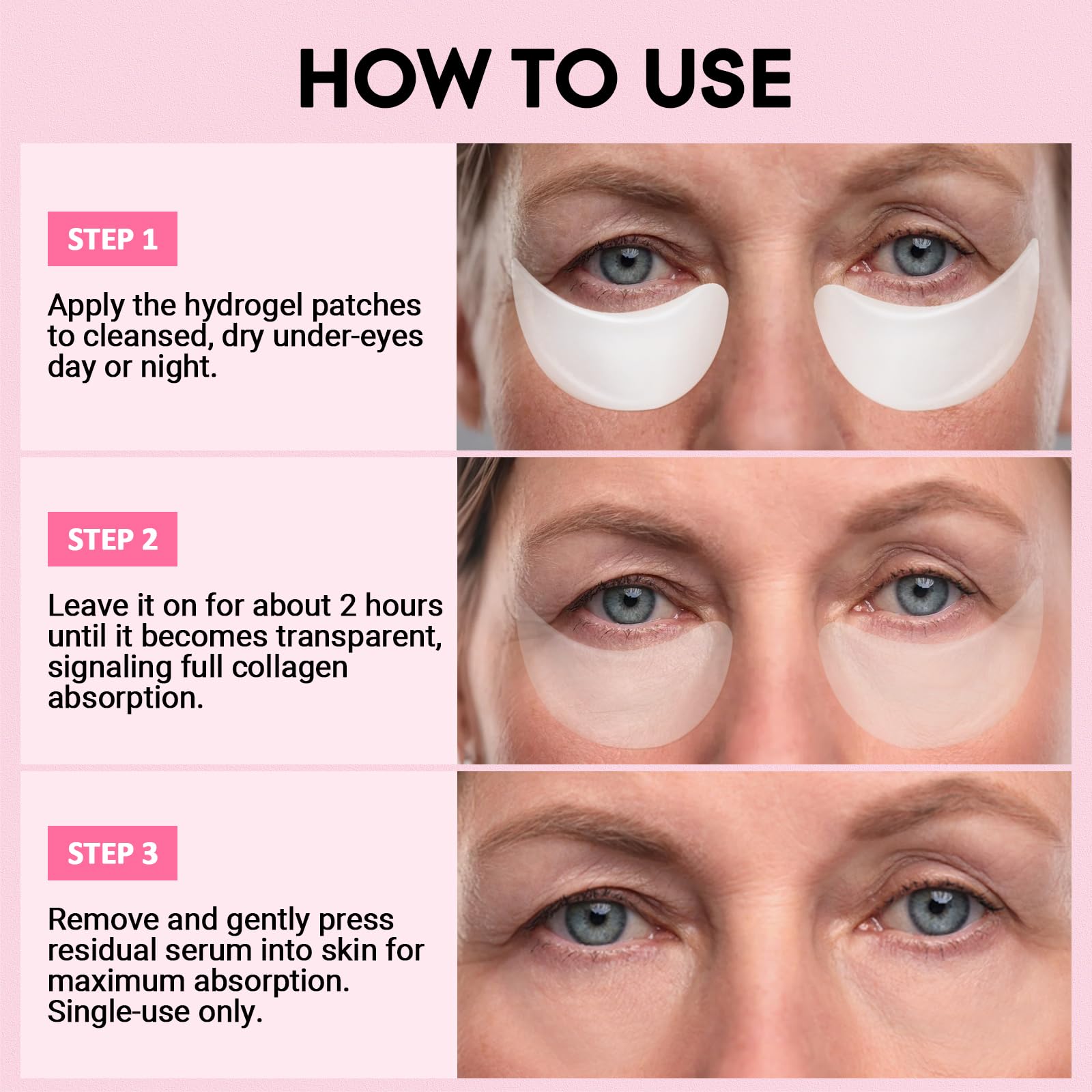 iMethod PDRN eye patch delivering serum absorption for smoother skin