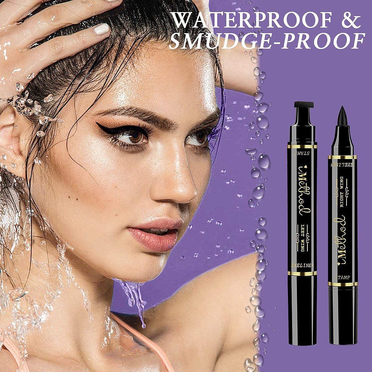 iMethod step-by-step winged eyeliner demonstration for quick results.