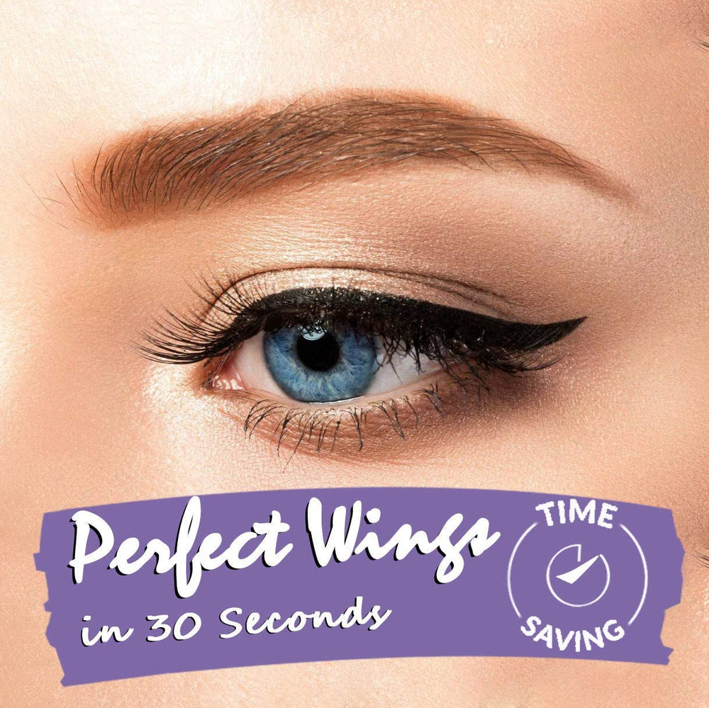 iMethod winged eyeliner stamp in action creating precise wings on the eyelid.