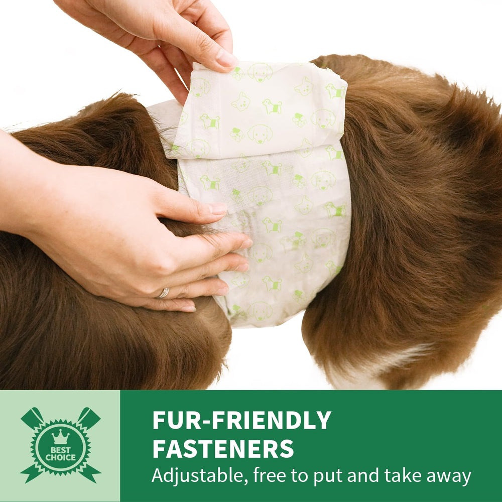 IMMCUTE dog diapers male XS ideal for small dogs with 9-12 inch waists.