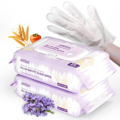 IMMHABI pet glove wipes for full body cleaning and odor control.