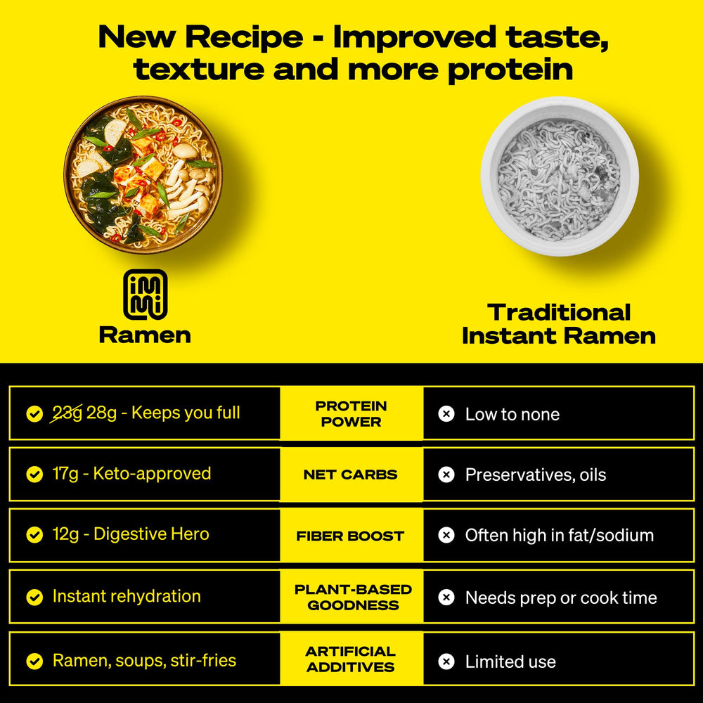 immi Black Garlic Chicken Ramen chewy noodles deliver quick, satisfying meals.