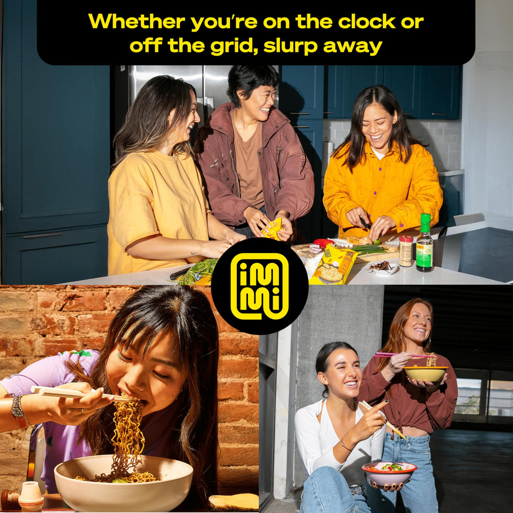 immi Black Garlic Chicken Ramen savoury umami flavor enhances home meals.