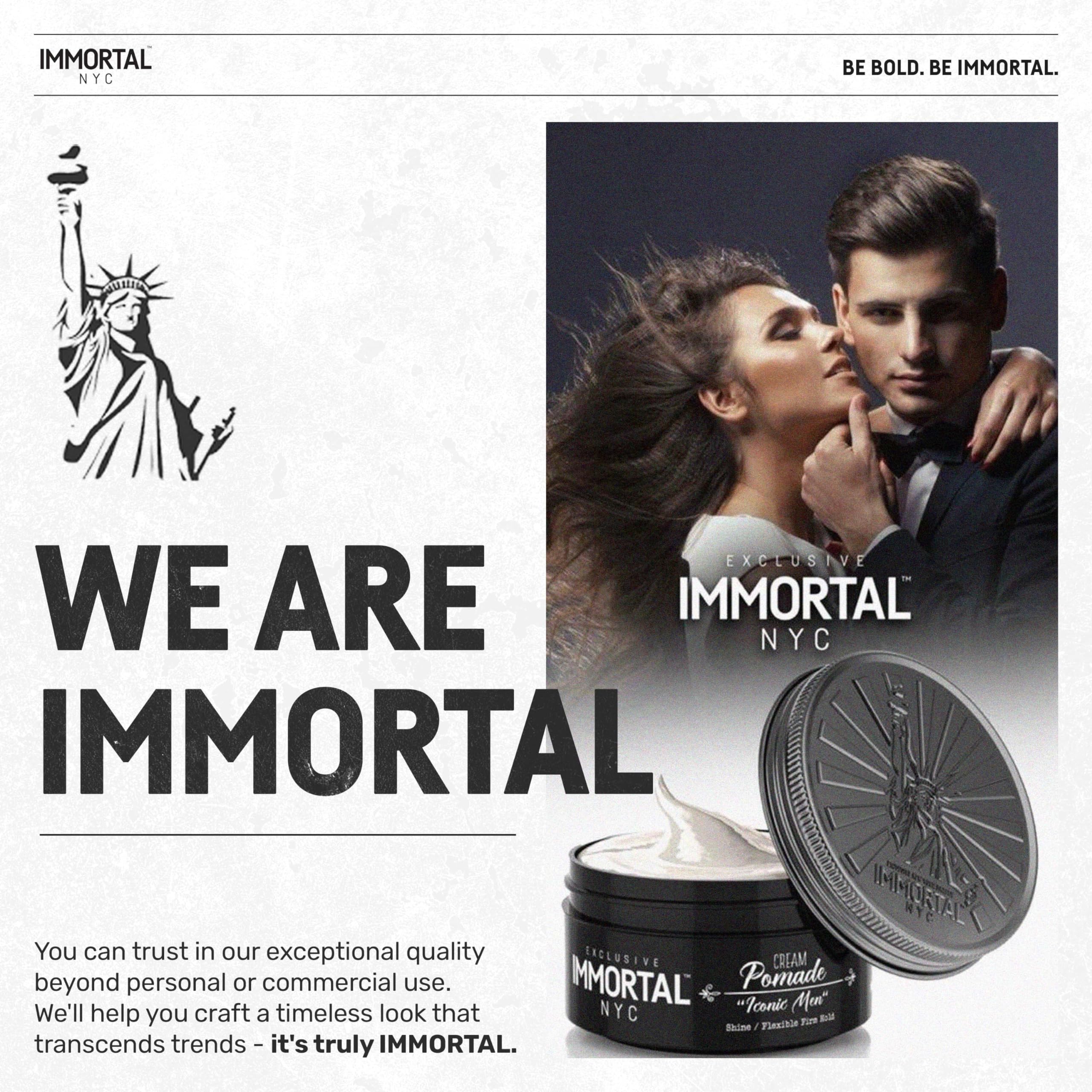 Immortal NYC Iconic Man pomade fragrance with masculine scent