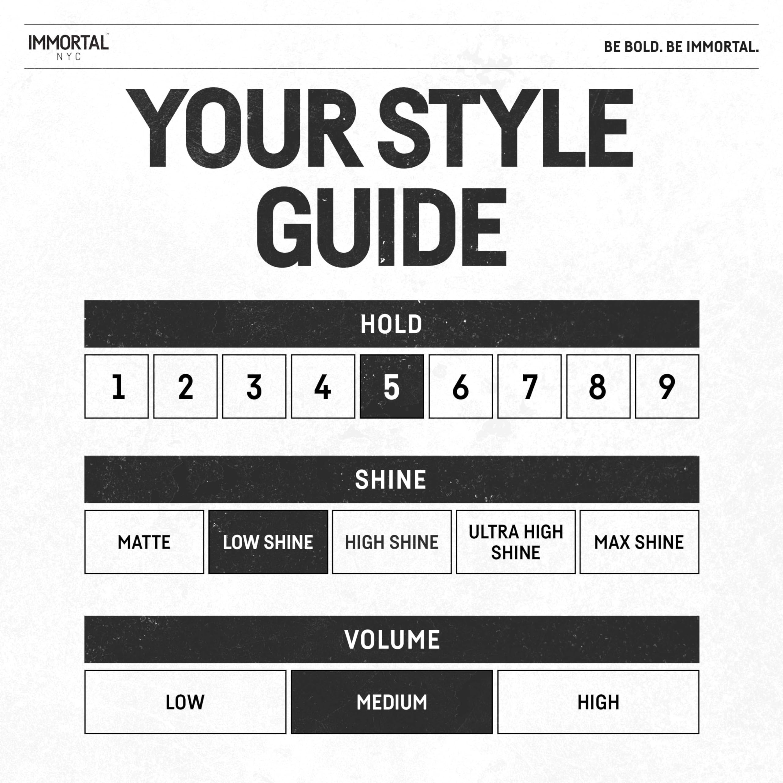 Immortal NYC Iconic Man pomade hairstyle example with natural low shine