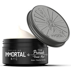 Immortal NYC Iconic Man pomade jar label ready for a clean, professional look