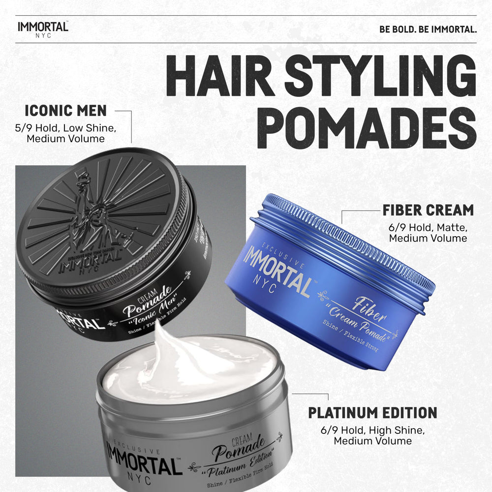 Immortal NYC Iconic Man pomade easy wash with water