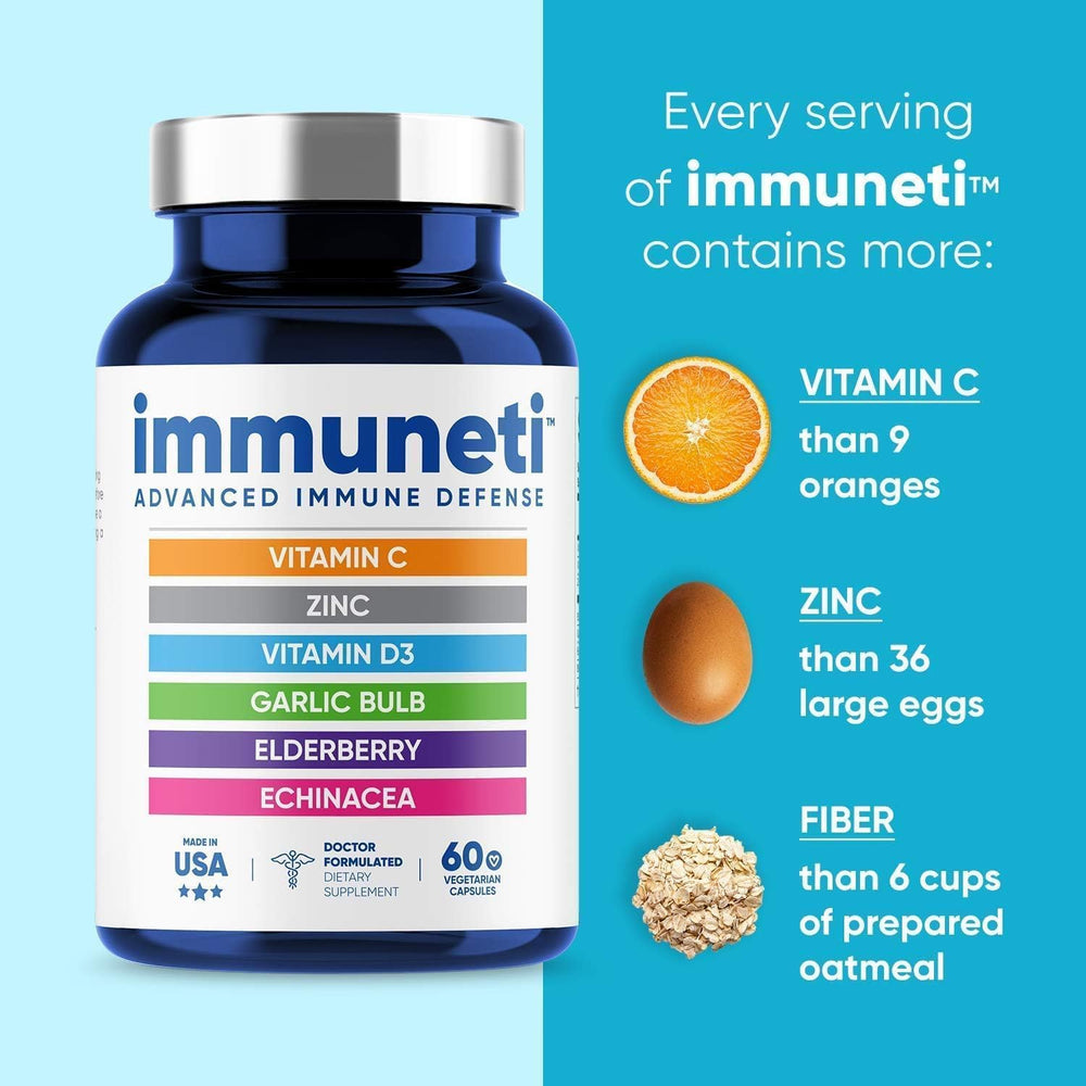 Immuneti capsules view suggests easy daily dosage and consistent immune support