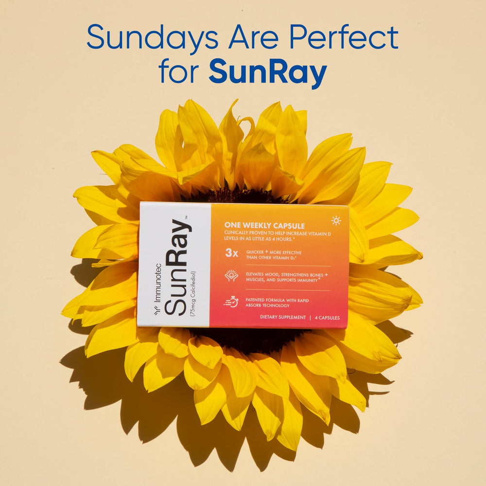 Immunotec Sunray capsules close-up highlighting compact delivery