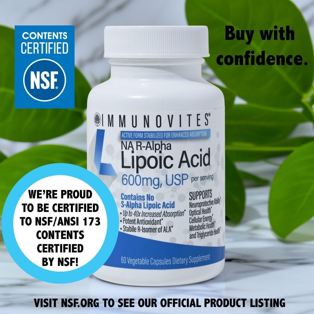 Each IMMUNOVITES bottle emphasizes 600mg per serving on the label