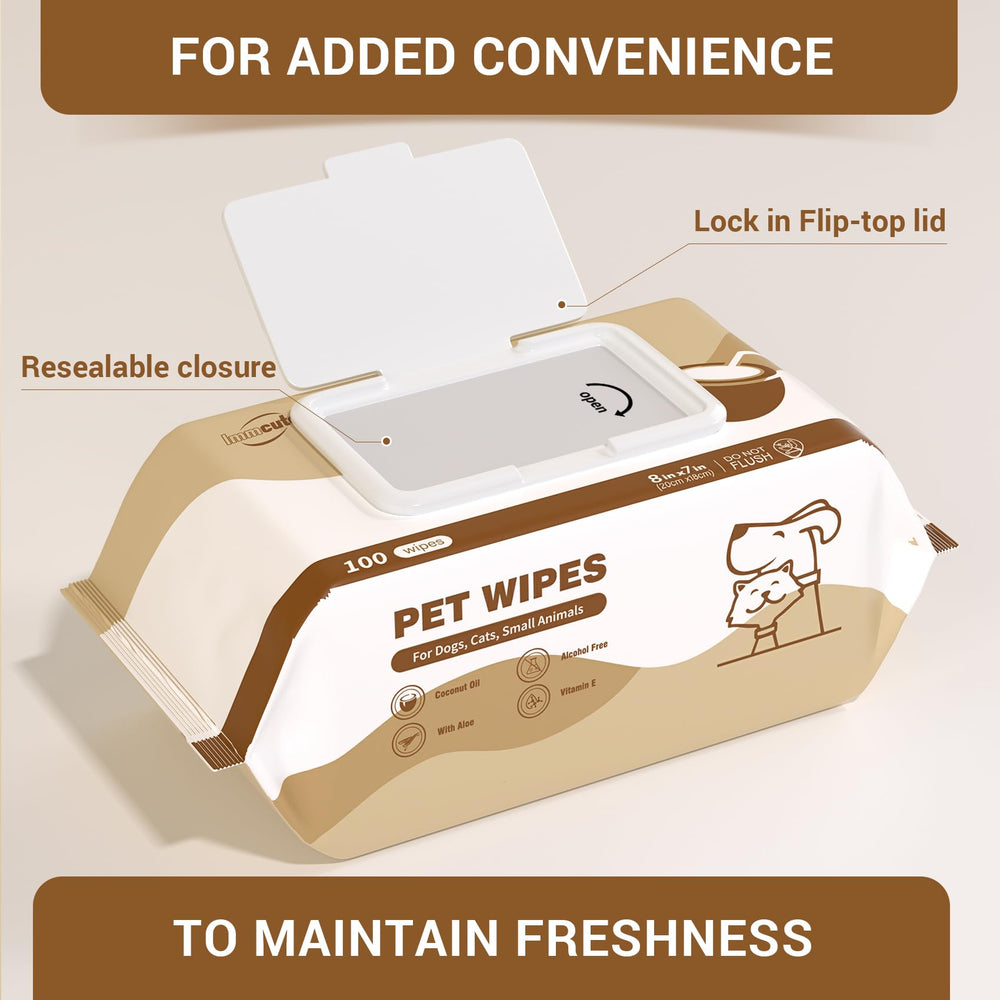 IMMCUTE pet wipes offer spa-like routine during daily grooming and cleanup.