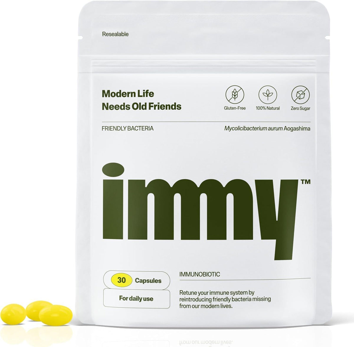 IMMY inflammation support bottle front for daily balance and resilience