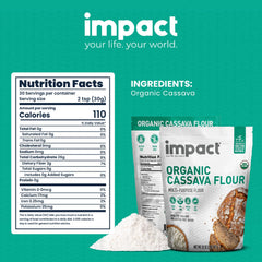 Impact Cassava Flour offers a grain-free option for versatile cooking