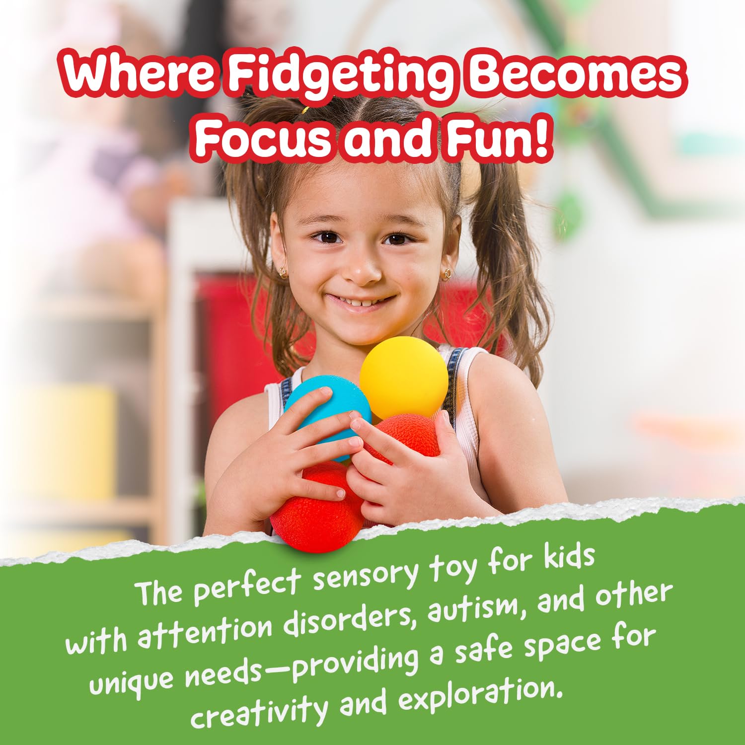 Impresa Squishy Stress Ball Berry close-up for sensory play and concentration.