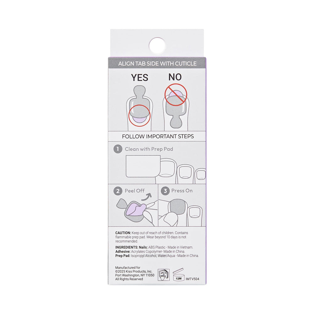 imPRESS long-wear adhesive delivers durable, chip-proof results.