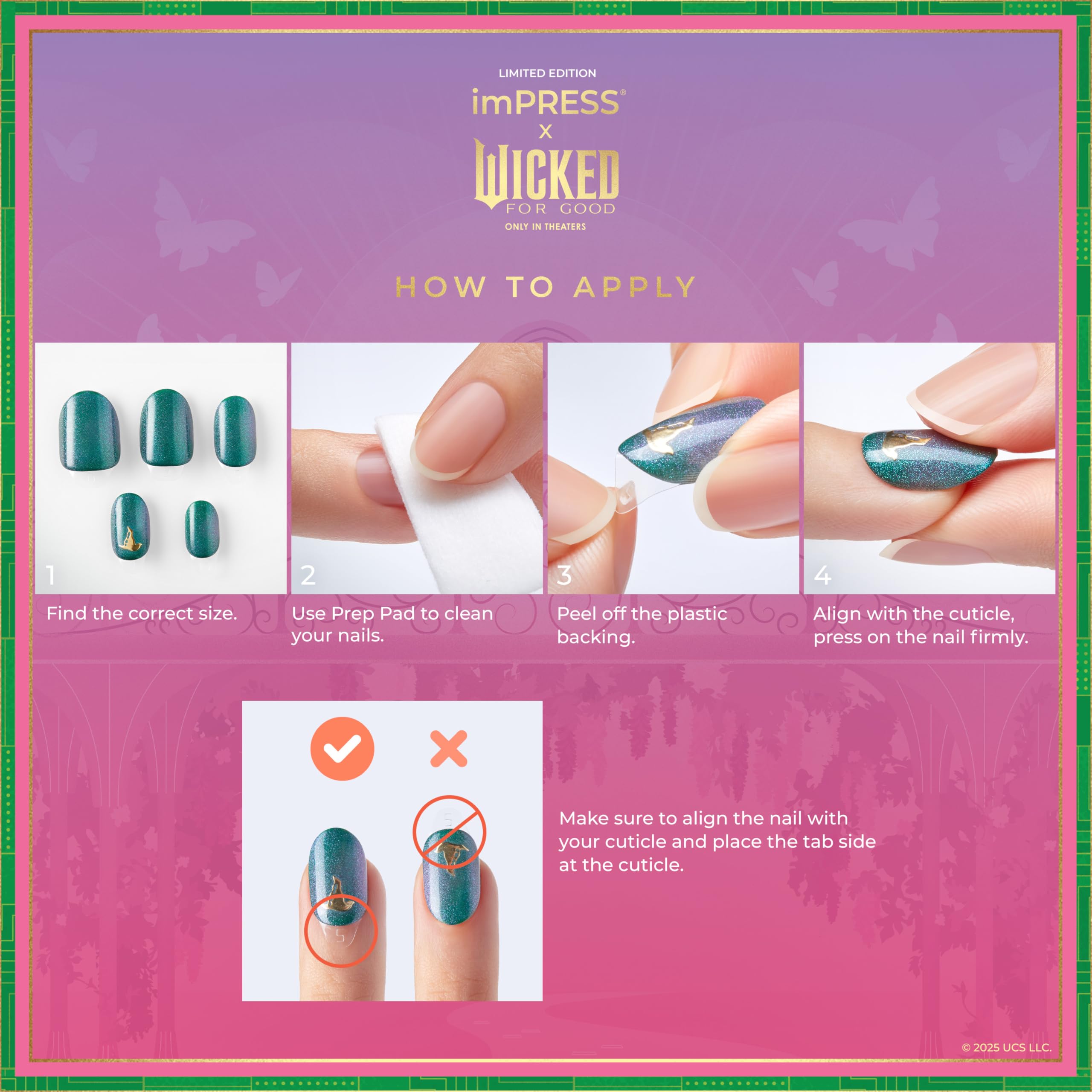imPRESS Wicked know-your-power blue nails featuring 3D jewel effect for standout sparkle