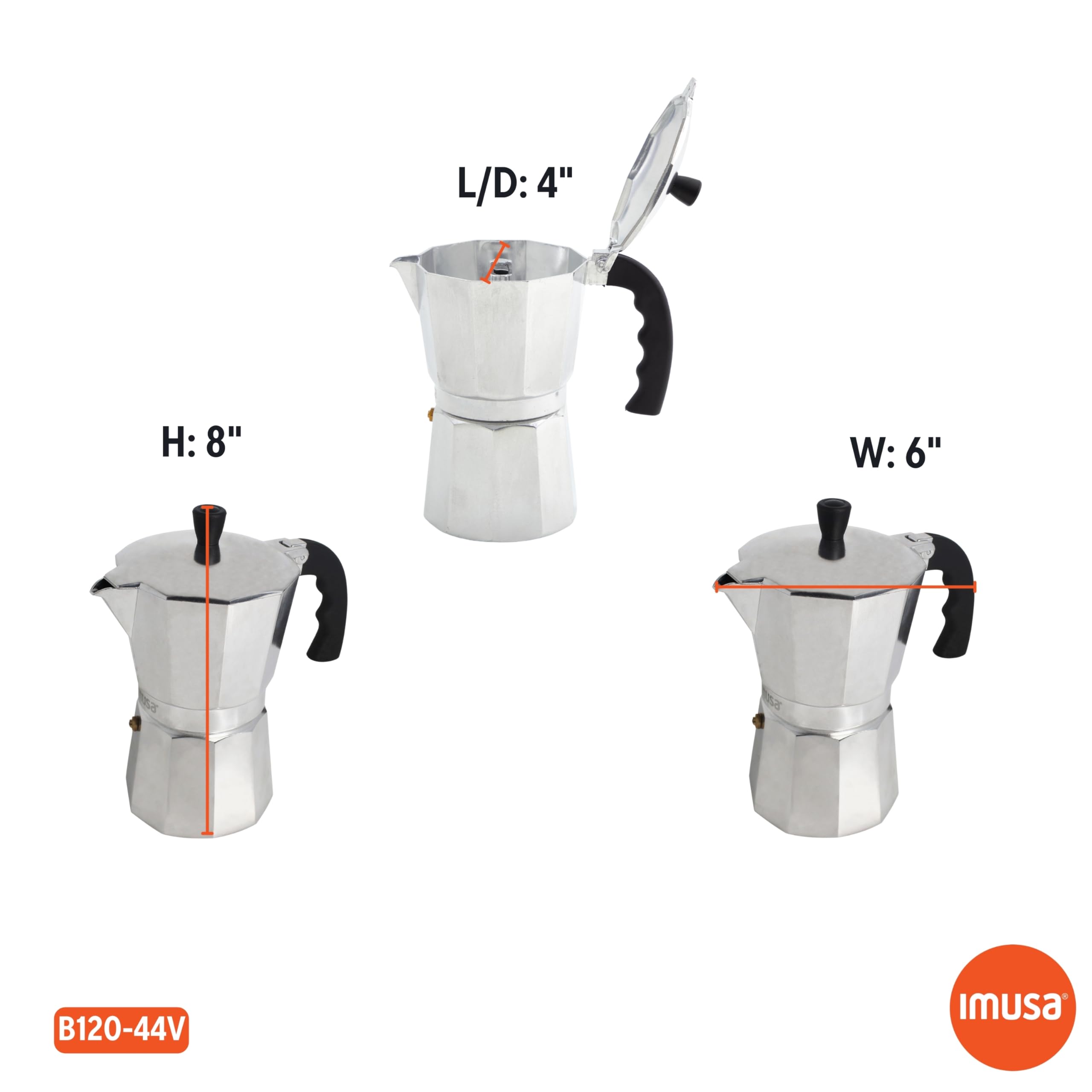 IMUSA compact moka pot for sharing small gatherings