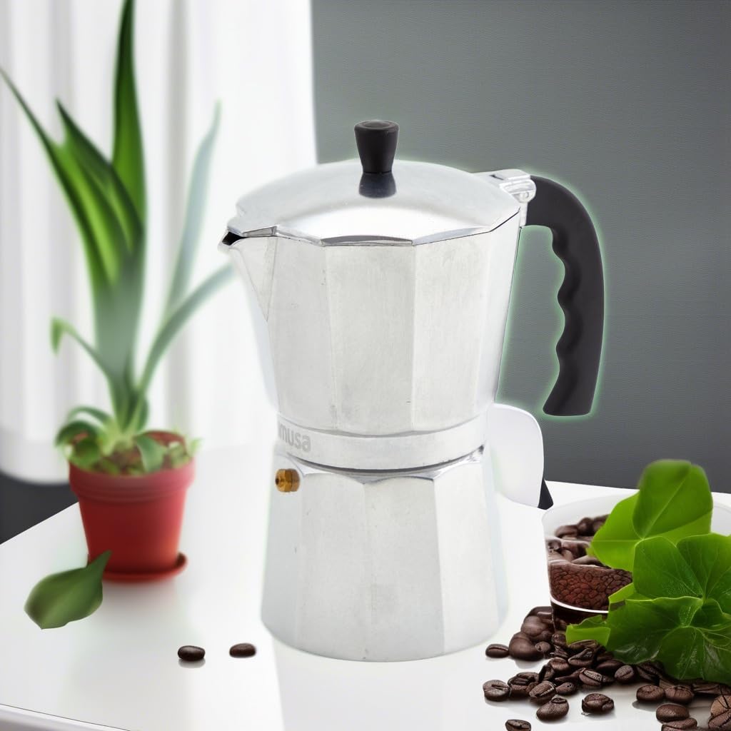 IMUSA moka pot on gas stove ready in minutes