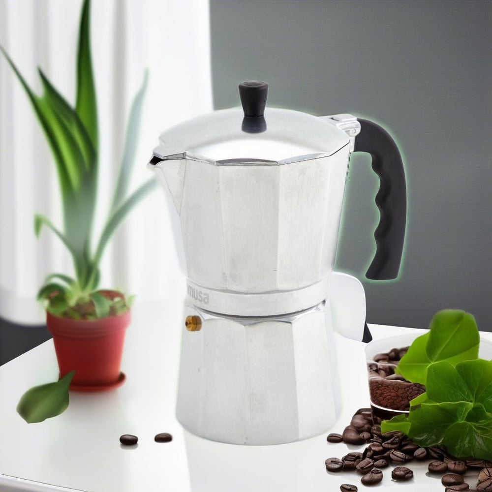 IMUSA moka pot on gas stove ready in minutes