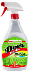 IMUSTGARDEN deer repellent mint spray bottle protects garden plants.