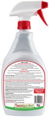 IMUSTGARDEN deer repellent spice scent applied on roses demonstrates deterrence.