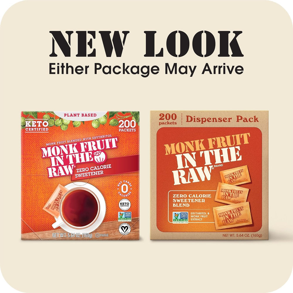 IN THE RAW Monk Fruit Packets blend well with cereals and fruit.