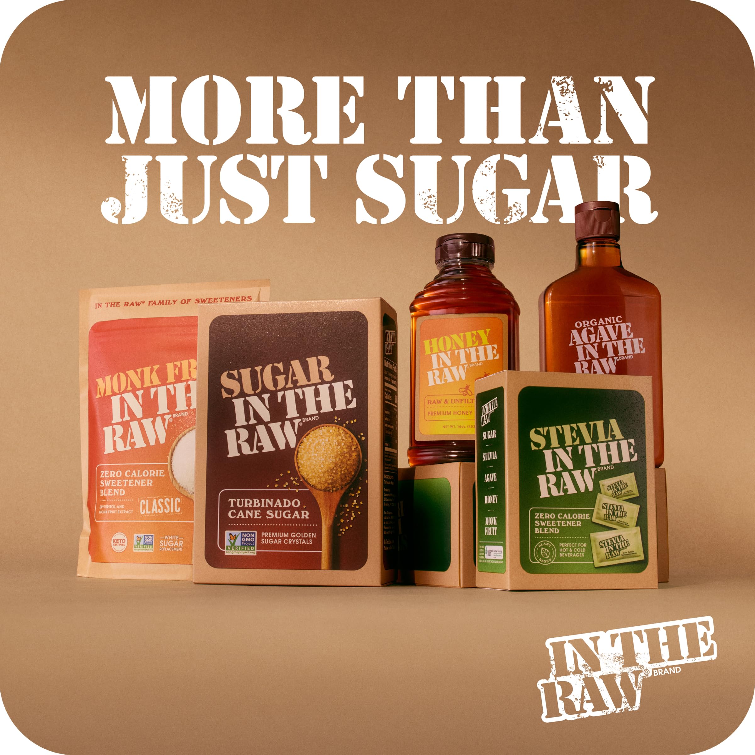 In The Raw non-GMO verified sweetness complements everyday recipes.