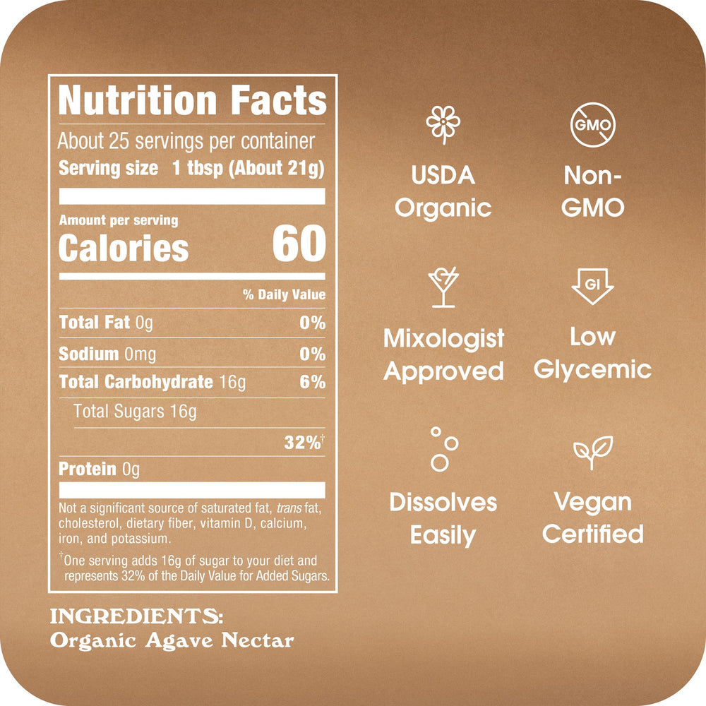 IN THE RAW Organic Light Agave Nectar drizzle over oatmeal for gentle natural sweetness
