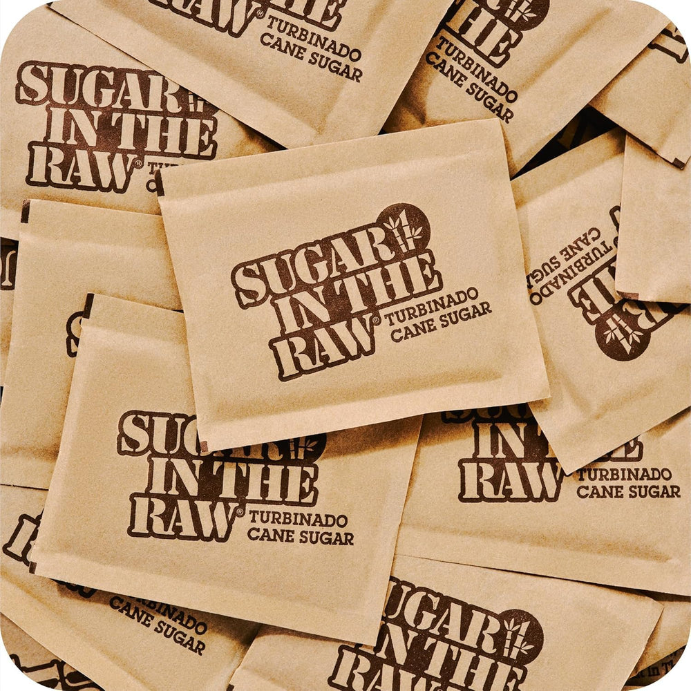IN THE RAW packaging box highlights all-natural, Non-GMO sugar for everyday use.