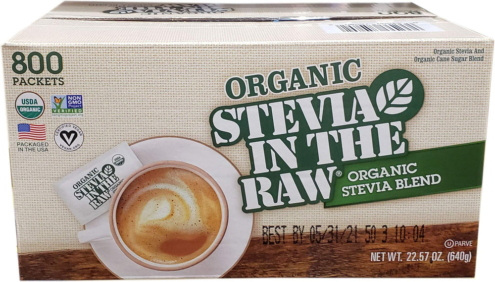 IN THE RAW Organic Stevia bag, zero-calorie sweetness for coffee, tea, and baking