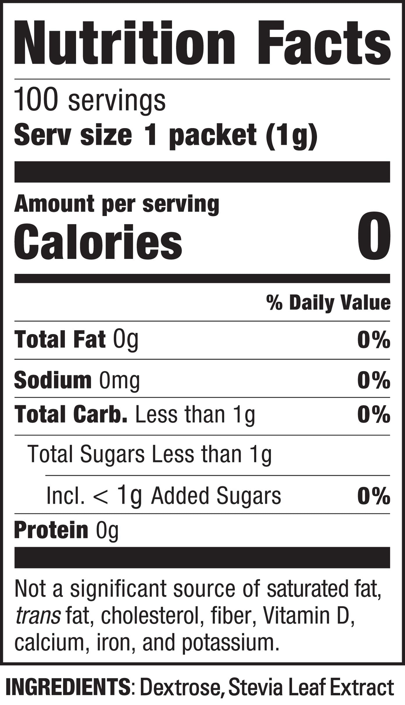 IN THE RAW Stevia packets in a tea glass showing sugar-free sweetness for beverages.