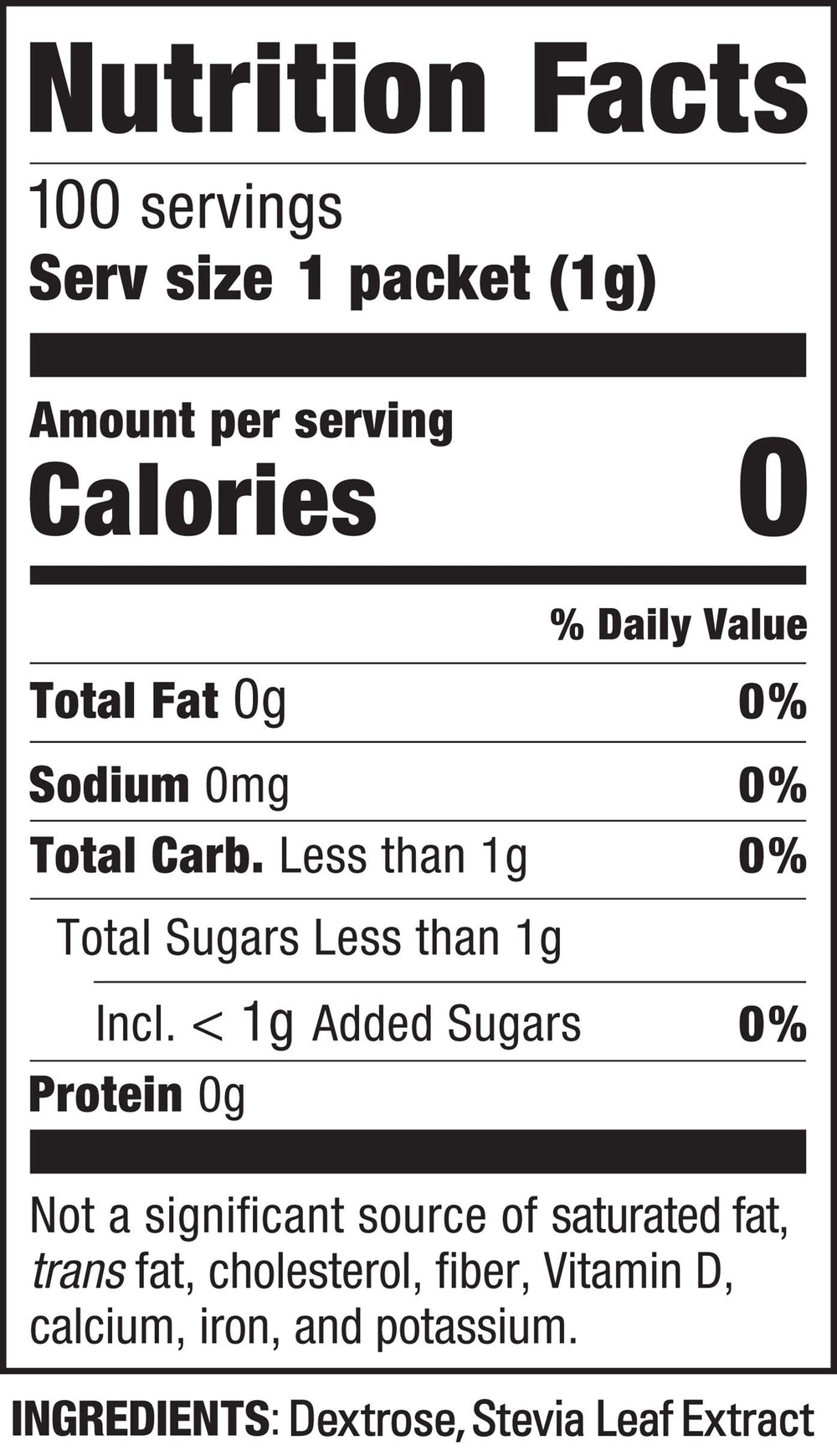 IN THE RAW Stevia packets in a tea glass showing sugar-free sweetness for beverages.