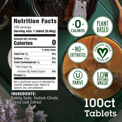 IN THE RAW tablets dissolving in a coffee cup for zero-calorie sweetness.