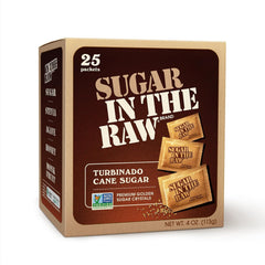 IN THE RAW Sugar Turbinado Packets add natural sweetness to coffee with unbleached crystals.