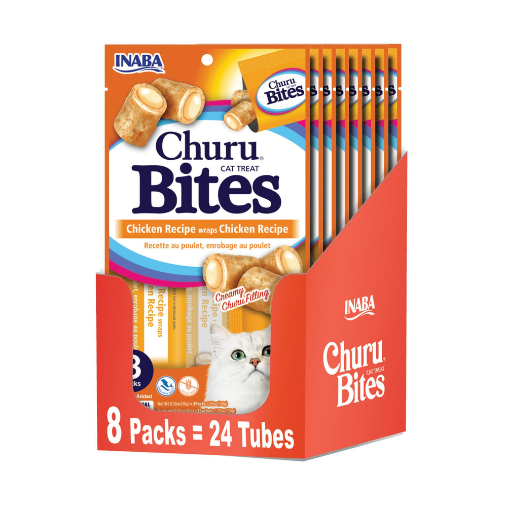 Inaba Churu Bites package shot showing grain-free cat treats for snacking