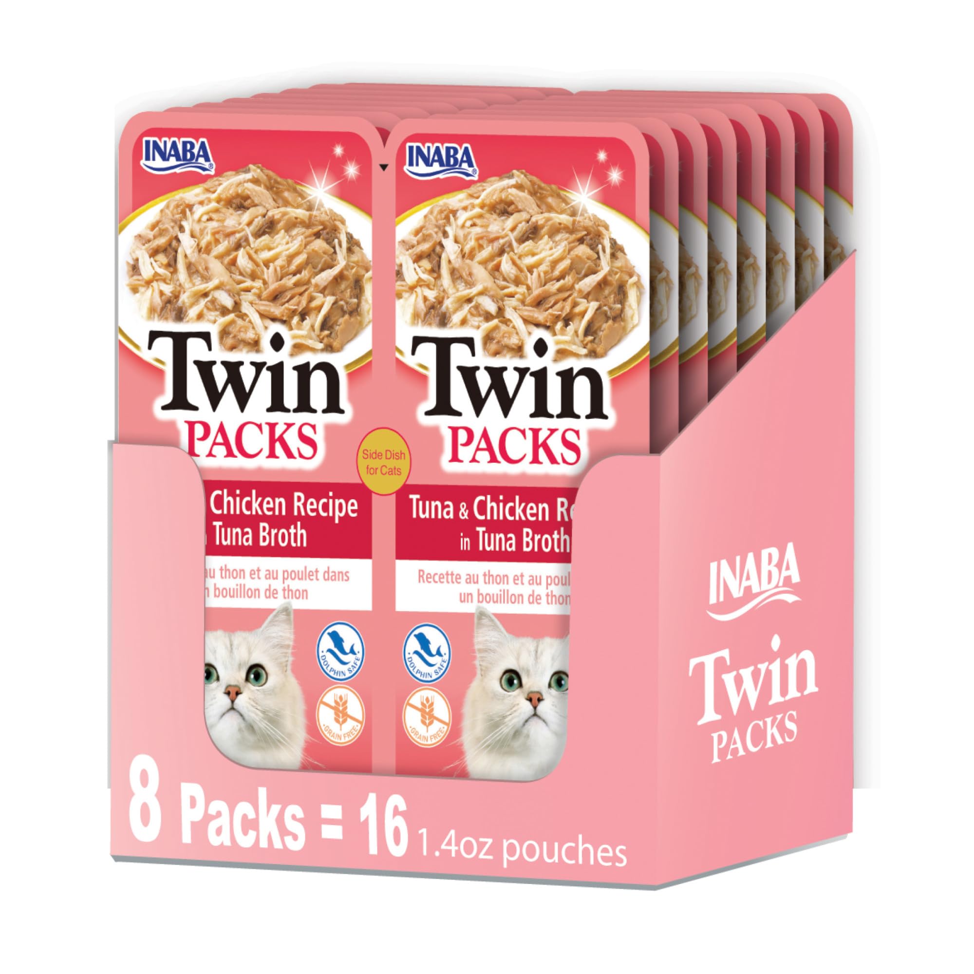 INABA paquets jumelés chat emballage double prêt à servir avec gelée bouillon