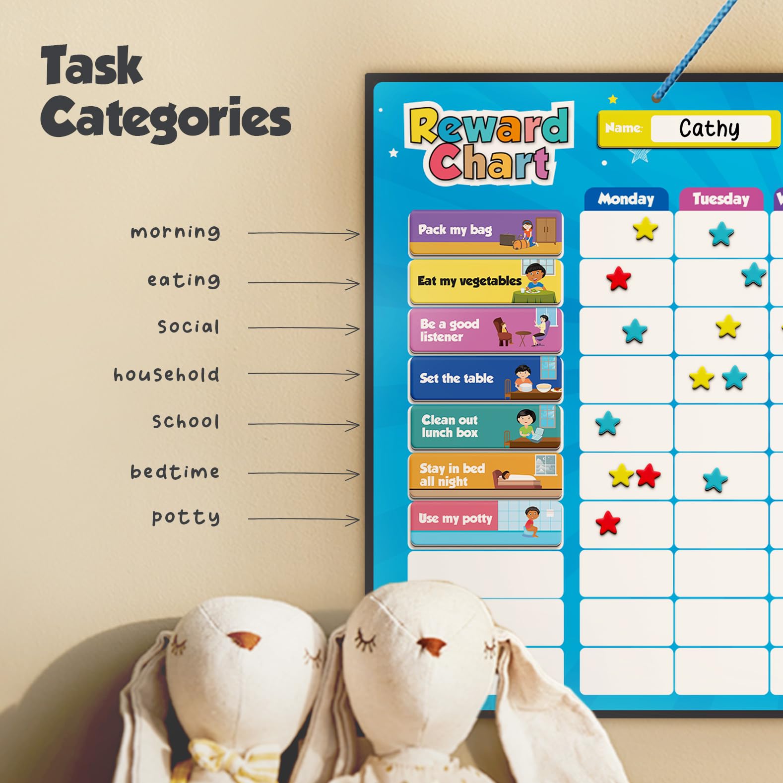 inamio multi-kid chart supports shared chores and teamwork