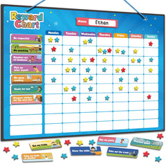 inamio reward chart with 3D stars motivates kids to tackle tasks