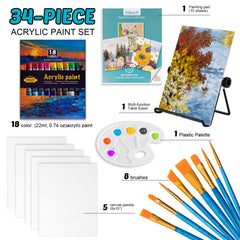 Inburit 18-color acrylics for vibrant kid-friendly artworks