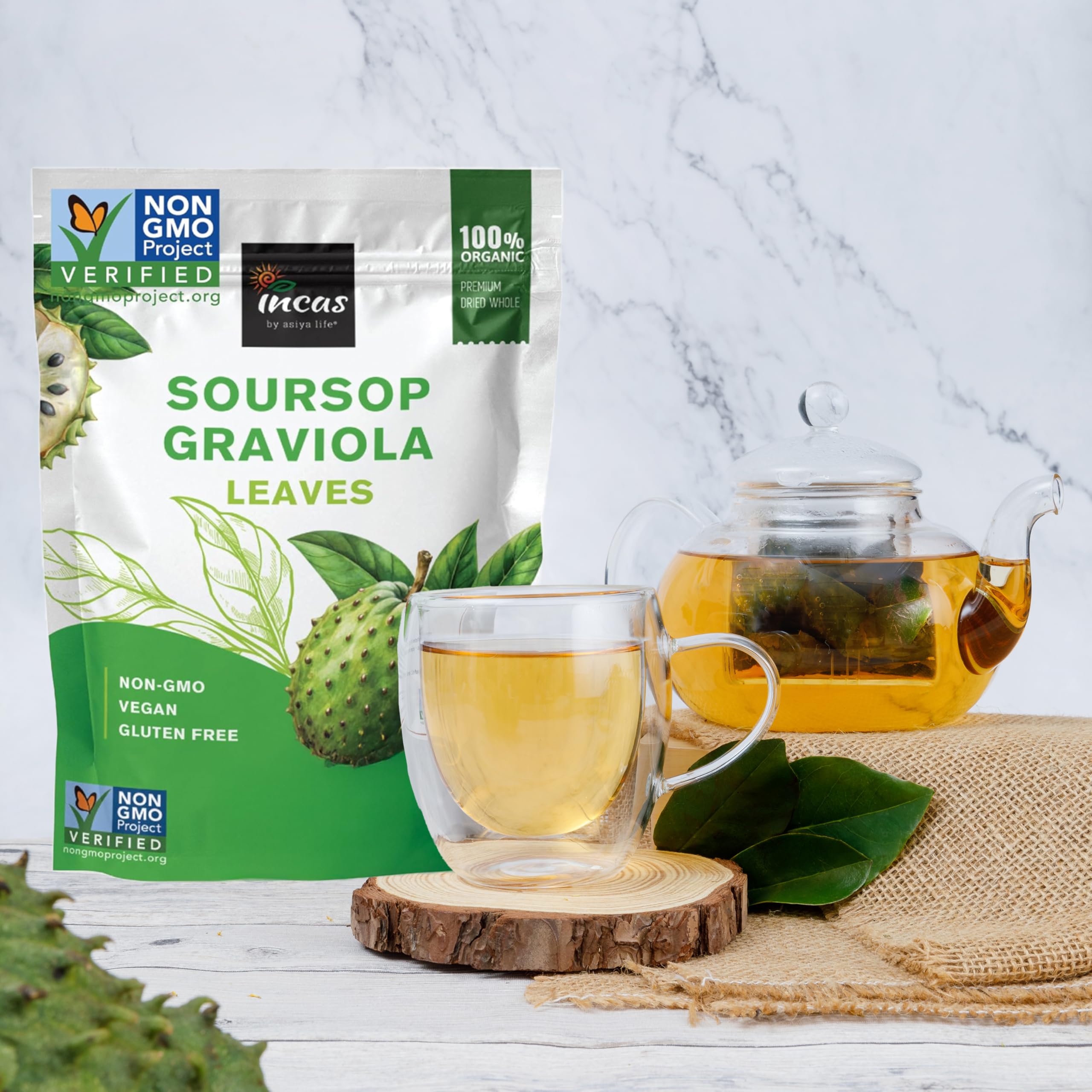 Incas by Asiya Life bulk soursop leaves bag for storage.